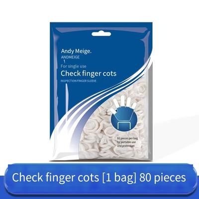 80 Stück/Set Medizinische Gummi Fingerlinge Einwegstöpsel Medizin Einzel-Fingerkopfschutz Vaginaluntersuchung Unsteril Schutzhandschuhe