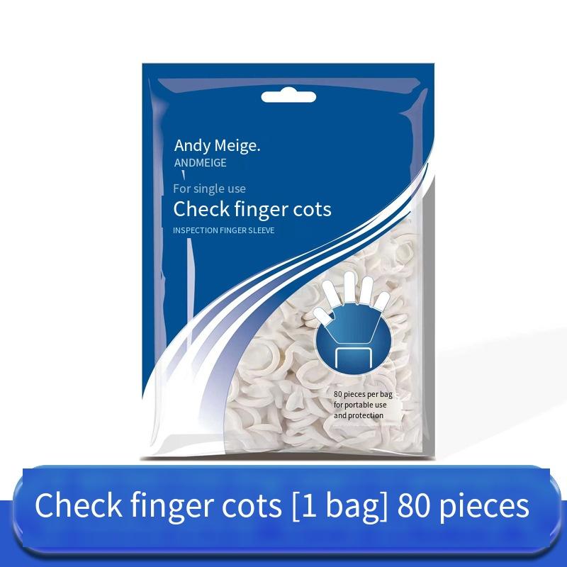 

80Pcs/set Medical Rubber Finger Cover Disposable Plug Medicine Single Finger Head Cover Vaginal Inspection Non-sterile Protective Gloves 80Pcs/set