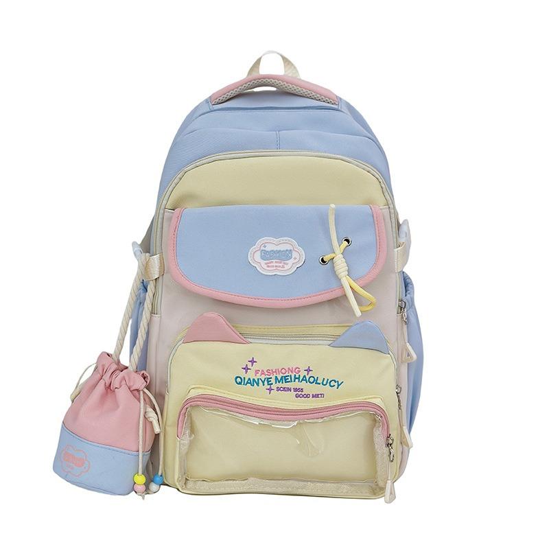 Cute cat small fresh junior high school student large capacity schoolbag high school student backpack college girl baby bag