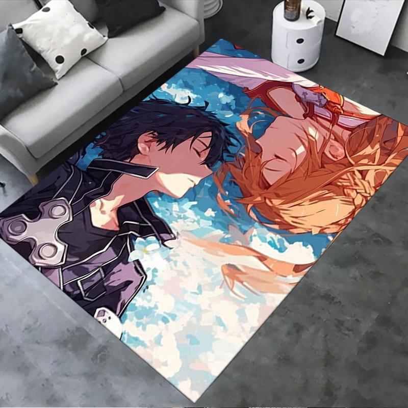 2026 NEW Sword Art Online Carpet Rug for Living Room Bedroom Home Sofa Decoration,Kids play Non-slip Floor Mat