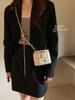 Camellia Diamond Chain Messenger Bag - Versatile, Trendy, and Casual Shoulder Bag