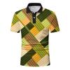 Men's Summer Sportswear Button Lapel Printed Short Sleeve Shirt Casual Golf Breathable Comfortable Tops