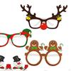 9 Pieces Xmas Glasses Frame Christmas Paper Eyeglasses Navidad Gifts Holiday Supplies for Kids