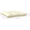 Vidaxl 4-Cz. Garden Lounge Set, Cream Cushions, Pine