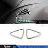 For Chevrolet Malibu 16-21 Silver Steel Inner L&R AC Air Outlet Vent Cover Trim