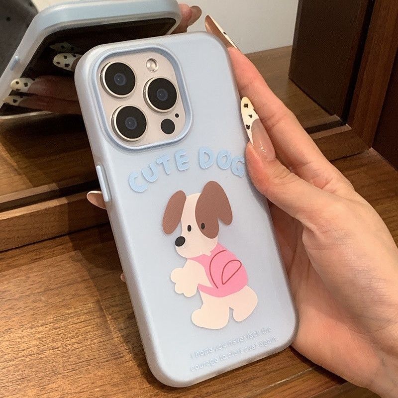 Pink Schoolbag Puppy for IPhone14/15pro for Apple 16 Mobile Phone Case 11 Cute 12pro Niche 13pro
