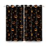2pcs/set Horror Halloween Window Curtain Bat Spider Pumpkin Ghost Haunted House Home Decor Blackout Polyester Fabric Curtains