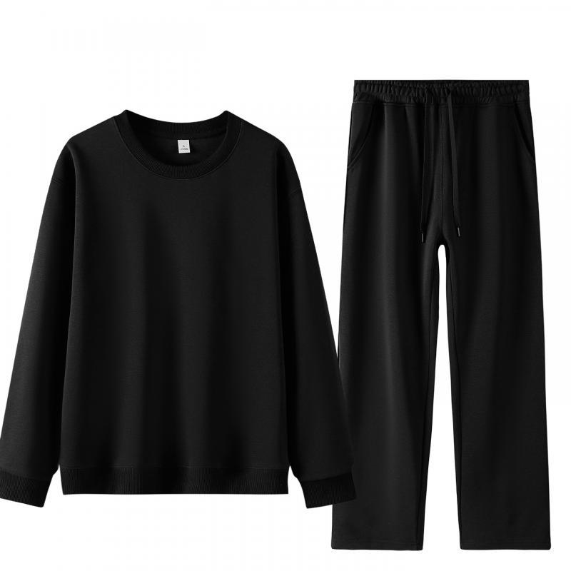 Autumn and winter comfortable casual loose sweater women's crew neck hooded college style sports style new trend flat mouth suit
