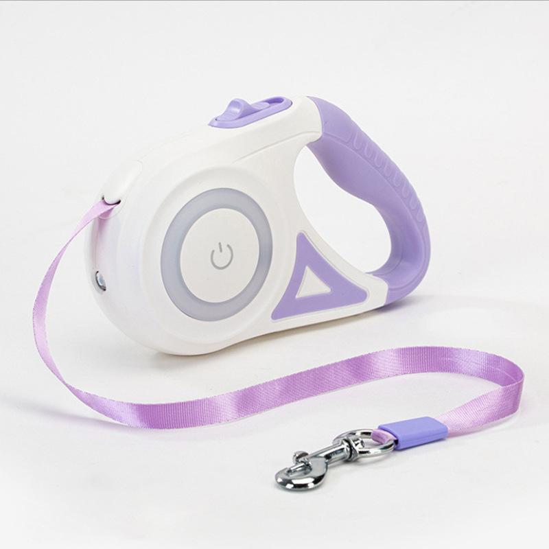 LED Einziehbare Hundeleine mit Licht für Welpen, Kleine Hunde, Mittlere Hunde, Große Hunde, Katzen, Haustierleine, Halsbandzubehör 3m/5m