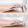 Foldable Laptop Riser Heat Dissipation Invisible Portable Aluminum Alloy Adjustable Laptop Stand For Desk Silver