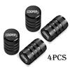 For Mini M104pcs For Mini Cooper S R56 R50 R53 F56 F55 R60 Accessories Car Wheel Tire Valve Caps Tyre Stem Covers Airdust Waterproof