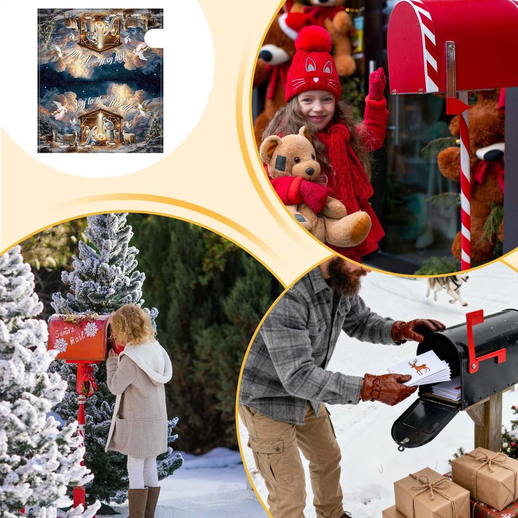 Magnet Mailbox Cover Rain Protection Festive Religious Magnet Mailbox Cover Christmas Nativity For Suburban Farmhouse Park