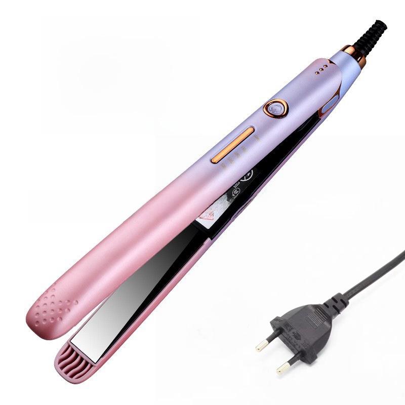 Dual-Purpose Ceramic Hair Straightener & Curling Iron: Safe for Hair, Ideal for Straightening and Styling Bangs