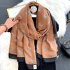 New Women Cotton Scarf Winter Warm Neck Shawls and Wraps Blanket Scarfs Hijabs Headband Pashmina Female Store Foulard