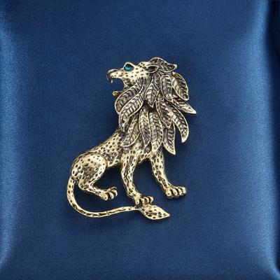 Spille di leone barocche classiche di moda per uomo unisex semplici spille animali vintage in metallo spille gioielli regali accessori di abbigliamento