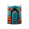 Hamper, Halloween Quilted Cotton Storage Basket with Lid for Clothes and Home Organization