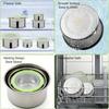 Stainless Steel Food Storage Container Set Sealed Bowl with Cover Round Meal Prep Lunch Bento Box Kitchen Fresh-keeping Bowl