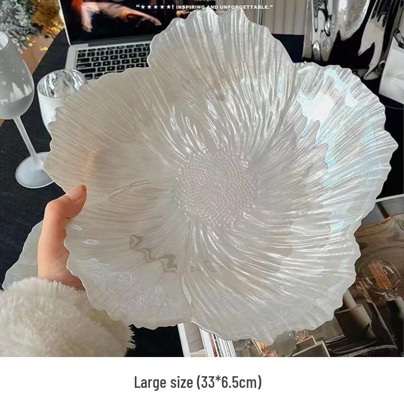 ZISIZ Crystal Glass Fruit & Snack Plate