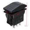 7Pin Rocker Switch DPDT ON-OFF-ON 2 LED Truck Marine 12/24V ABS plastic
