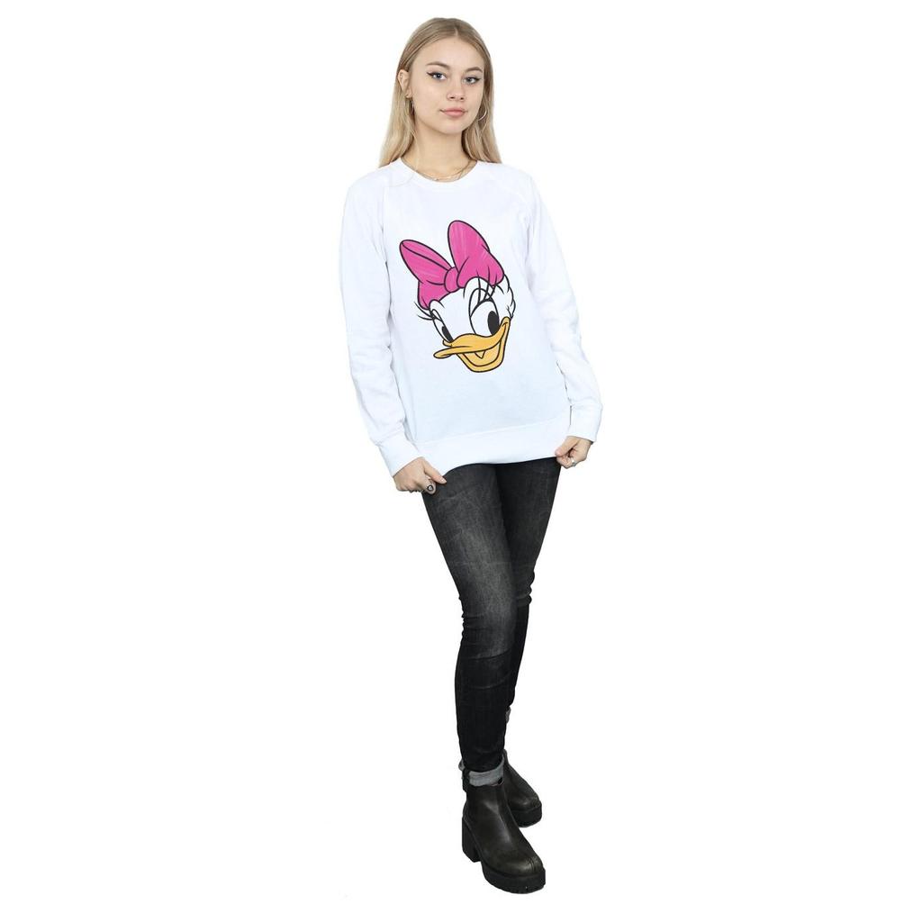 Disney Womens/Ladies Daisy Duck Head Painted Sweatshirt