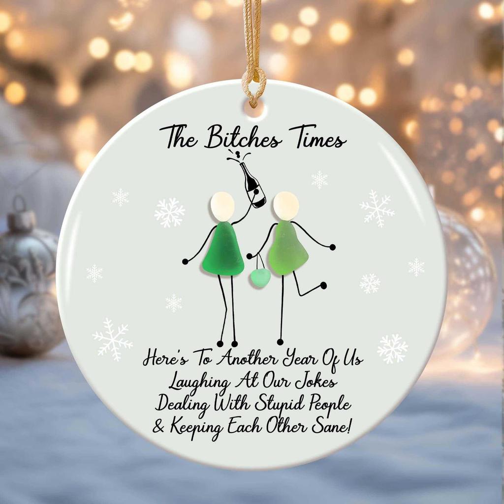 Cross-Border Friendship Sea Glass Heart Ornament