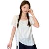 Summer 2026 Plus Size Women's Two-Piece Look Ripped Short Sleeve Slimming T-Shirt