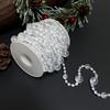 Transparent Beaded Chain Christmas Tree Ornament for Window and Home Décor