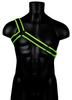 Gladiator Glow Phosphorescent Harness Black-Neon Green - Ouch! - Men's Harness