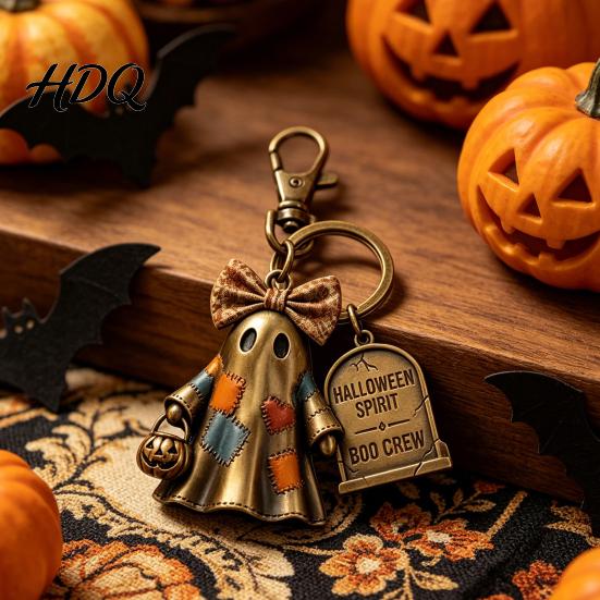 Durable Halloween Pendant 1/2Pcs Spirit Boo Crew Ghost Keychain Spooky Accessory