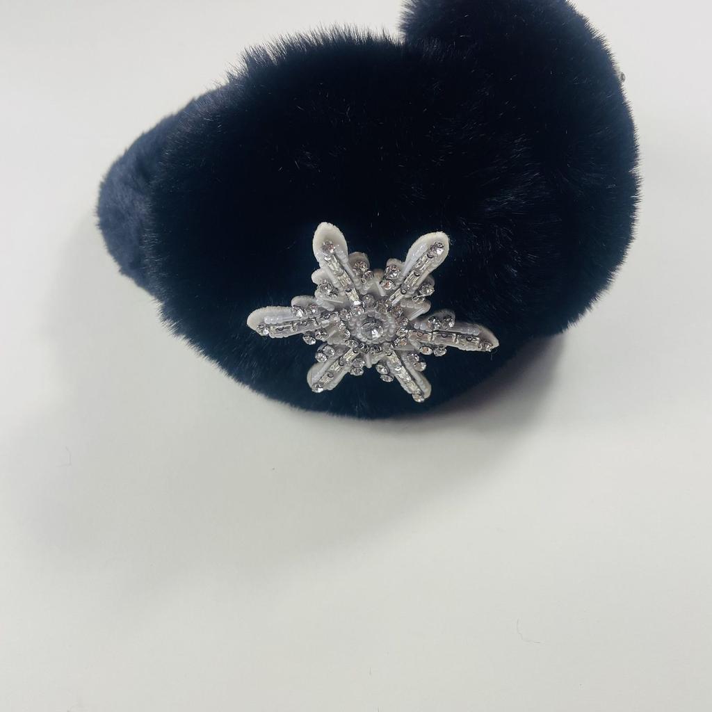 New Warm Ladies Hat Heavy Industry Shiny Pearl Cotton Winter Imitation Mink Baseball Cap Fashion Snowflake Hat