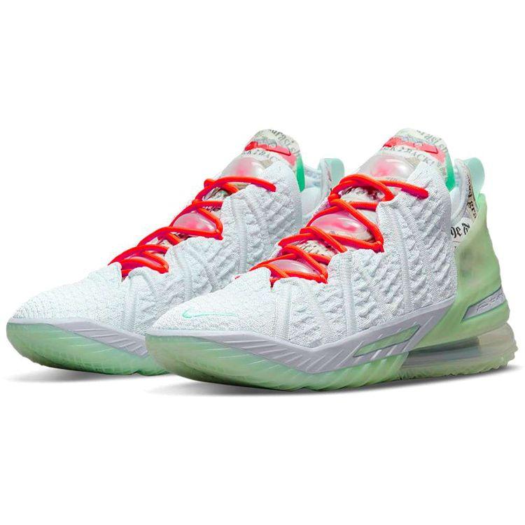 Diana Taurasi x Nike LeBron 18 GOAT Vision Men Sneakers White Blue-Tint Ghost CQ9283-401