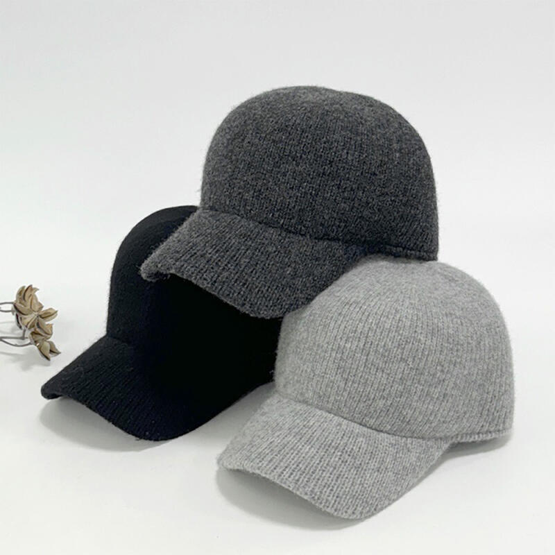 Women s Fall Men s Winter String Simple Hat C7357_Charcoal