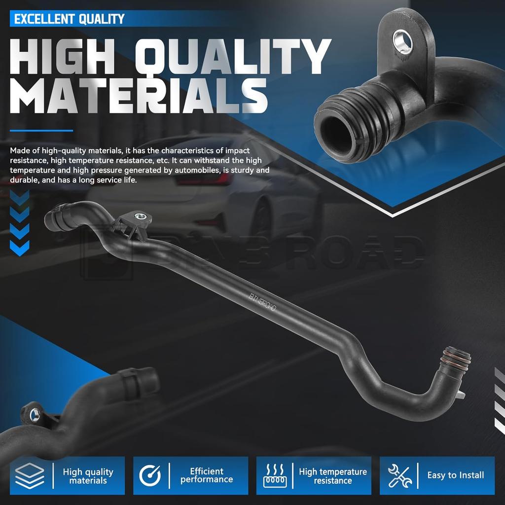 2Pcs Engine Heater Inlet Pipe and Water Coolant Pipe 11537502525 + 11531705210 Compatible with BMW 325i 328i 525i 528i Z3 Z4