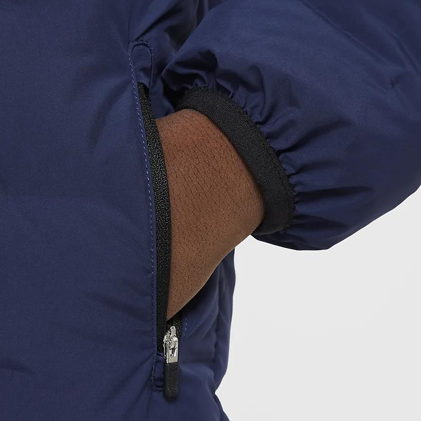 Nike Geacă de puf cu glugă și fermoar Îmbrăcăminte exterioară copii Bleumarin intens HQ7960-410