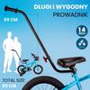 Rower Dziecięcy 14 Cali Dla Chłopca Prowadnik Kółka Boczne Koszyk Verdant Rowan Niebieski