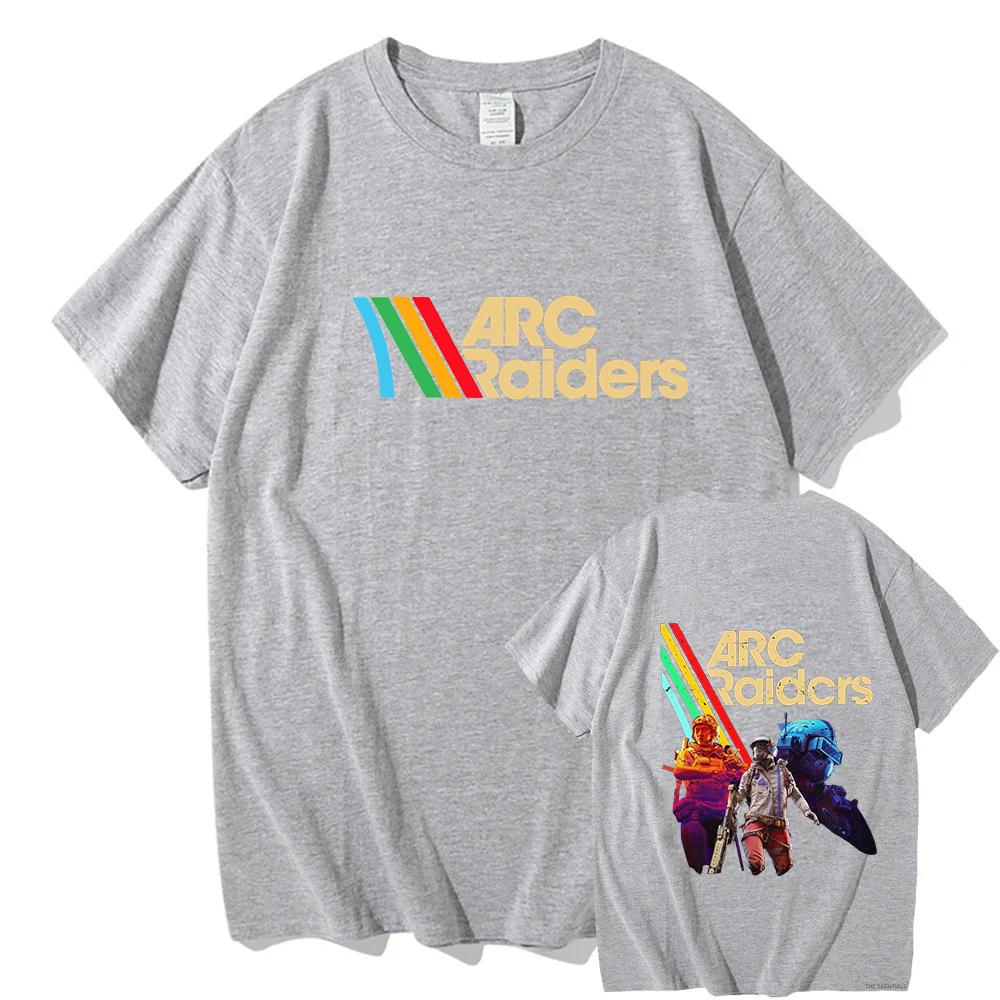 ARC Raiders Striped T Shirts ARC Hot Game Survival Evolved Tees Gifts for Gamer Cotton T-shirts Unisex Vintage Game Lovers Tops