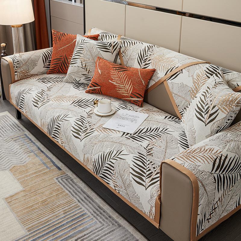 High-End Embroidery Chenille American Sofa Cushion Four Seasons Universal Non-Slip Seat Cushions Sofa Cover Backrest Towel Cloth Liner