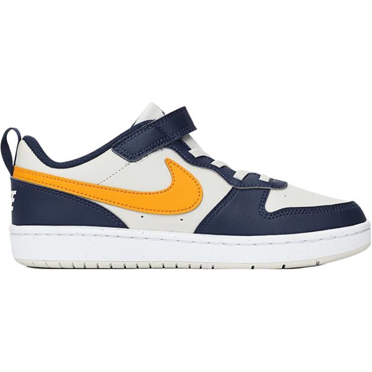 Nike Court Borough Low Top Kids' Skateboarding Shoes Blue White Children Aged 3 7 Years Old DV5457-126