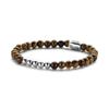 Frank1967 Steel Gemstone Bracelet Brown 6Mm 7Fb-0253