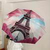 1pc Eiffel Tower Pink Clouds Paris Romance Umbrella with Plastic Handle,Suitable for All Seasons Home Travel Outdoor UmbrellaDD369