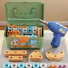 ערכת ארגז כלים לילדים צעצועים חינוכיים צעצועי כלי תיקון סימולציה מברגה פלסטיק משחק למידה הנדסה צעצועי פאזל מתנות לבן