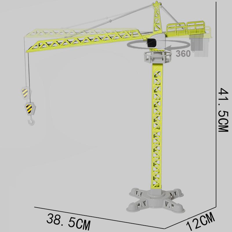 Classic Alloy Engineering Diecast Tower Crane Construction Model Vehicle Loader Tractor Excavator Toys For Children Boys Gift