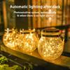 Романтичный солнечный треснувший стеклянный светильник Mason Jar, красочный светодиодный светильник, рождественский шар для желаний, для украшения сада на открытом воздухе