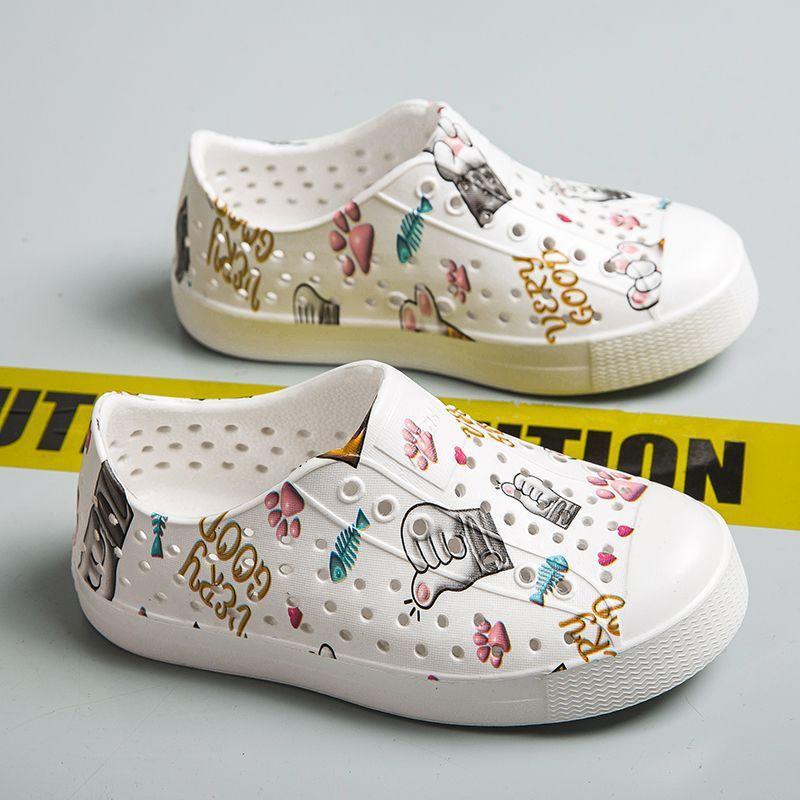 Parent-child hole shoes Women's children's hole shoes Non-slip sandals Men's and women's outdoor baotou wading outside the beach breathable shoes