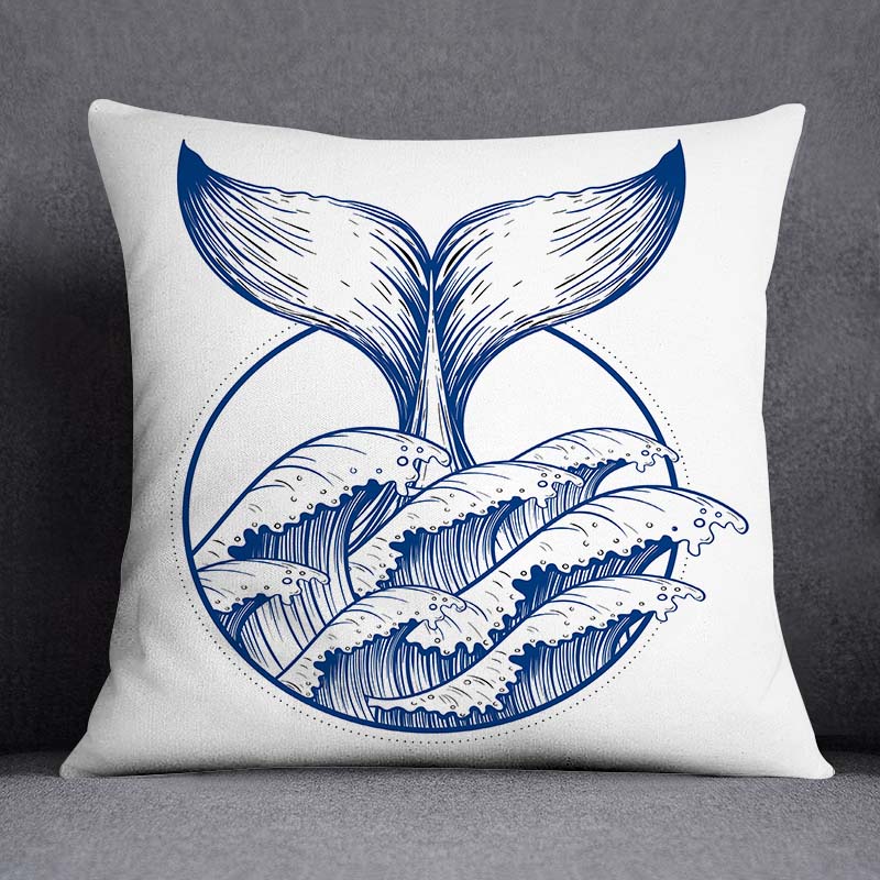 Pillowcases Home Office Decor Cushion Covers Blue Mermaid Sailor Marines