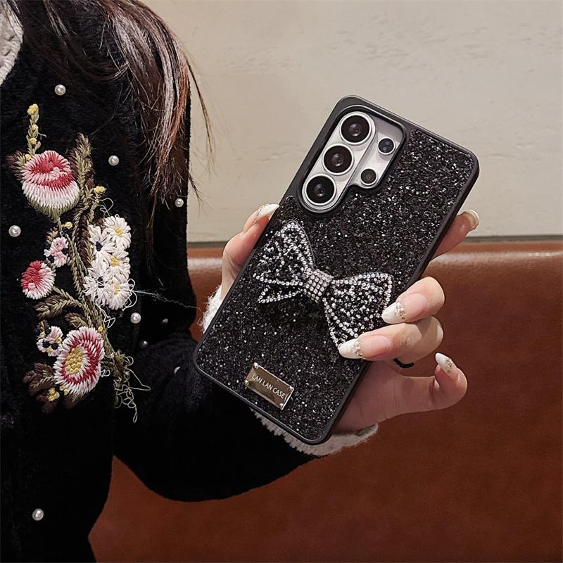 New 2026 Luxury Glitter Rhinestone Bow Case For Samsung Galaxy S26 Ultra INS Elegant Shockproof Protective Cover 3 Colors