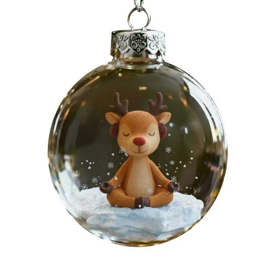 Festliche Tierornamente Weihnachtsbaumschmuck Klare Plastik-Weihnachtskugeln für Heim-Spaß-Partydeko