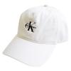 Calvin Klein CK Logo Monogram Cotton Baseball Cap for Men and Bright White One Size Women, 4G5032G, (110), [Used]