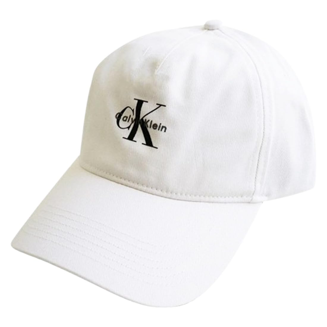 

Calvin Klein CK Logo Monogram Cotton Baseball Cap for Men and Bright White One Size Women, 4G5032G, (110), [Used]