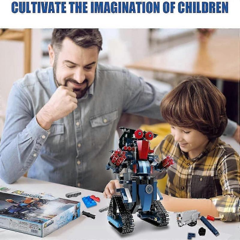 Τηλεκατευθυνόμενο Ρομπότ Παιχνίδι STEM Ρομπότ με Κυβάκια Δόμησης Εκπαιδευτικό Ηλεκτρικό Ρομπότ Τηλεκατεύθυνσης